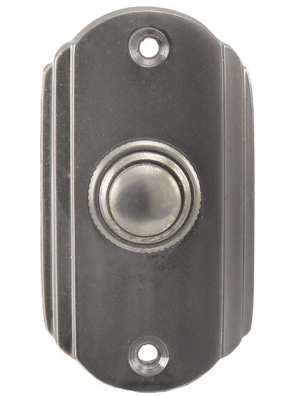 Streamline Deco Doorbell Button in Antique Pewter.